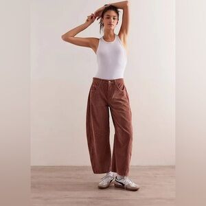 Free People Brown Cropped Pants